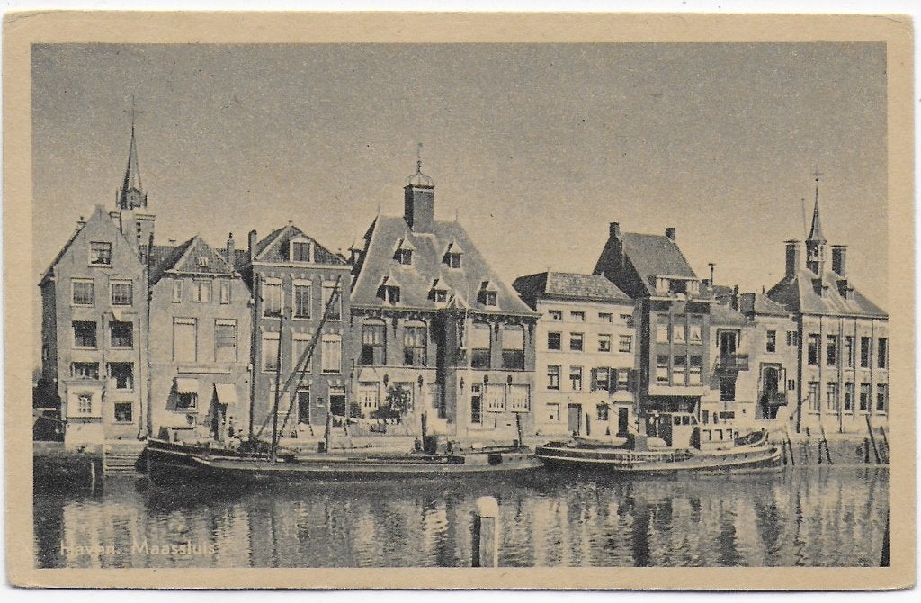 Haven Maassluis oude ongelopen ansichtkaart B6530, Verzamelen, Ophalen of Verzenden, 1920 tot 1940, Ongelopen, Zuid-Holland