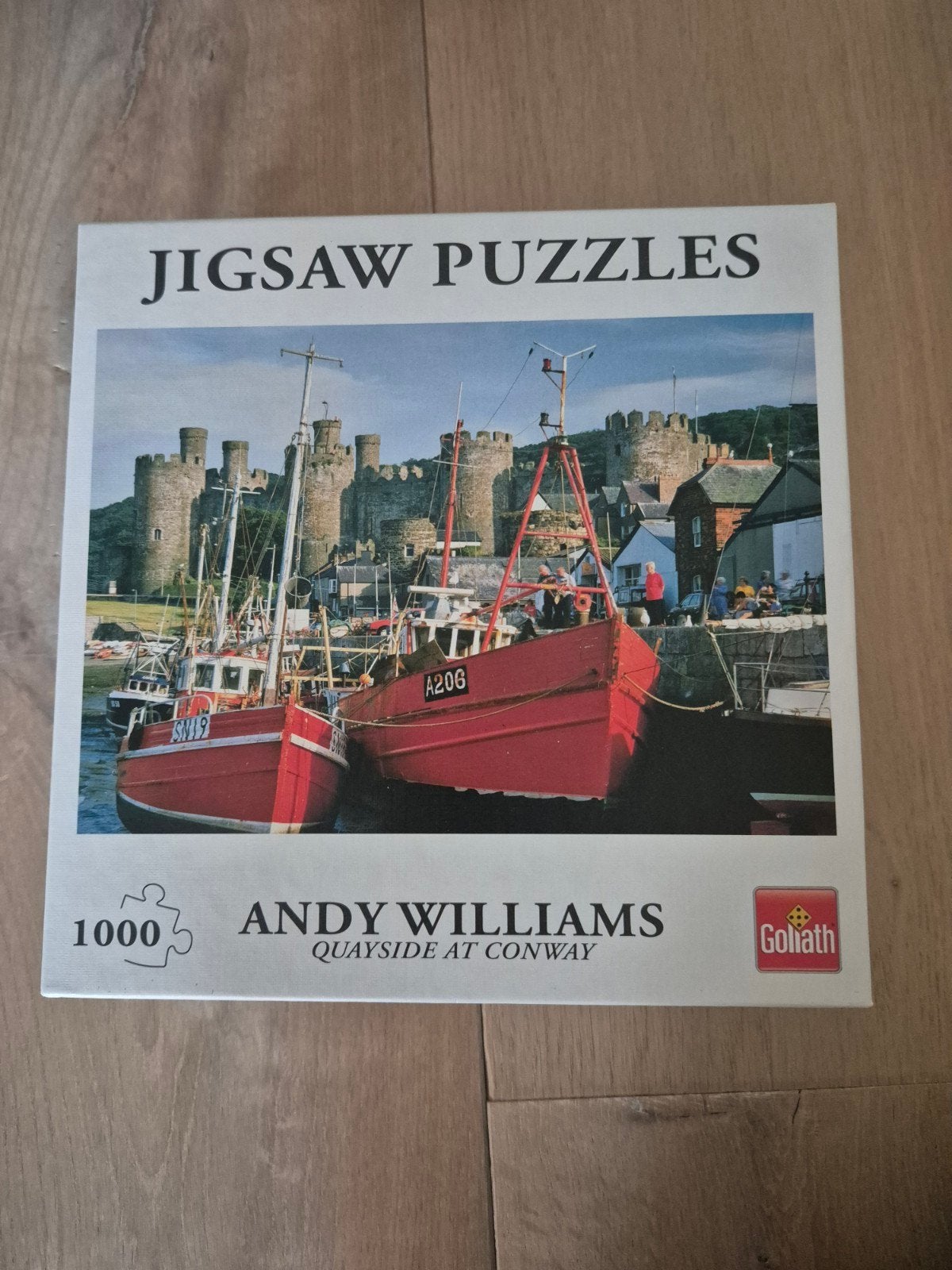Legpuzzel 1000 stukjes - Quayside at Conway (Andy Williams), Hobby en Vrije tijd, Denksport en Puzzels, Ophalen of Verzenden, 500 t/m 1500 stukjes