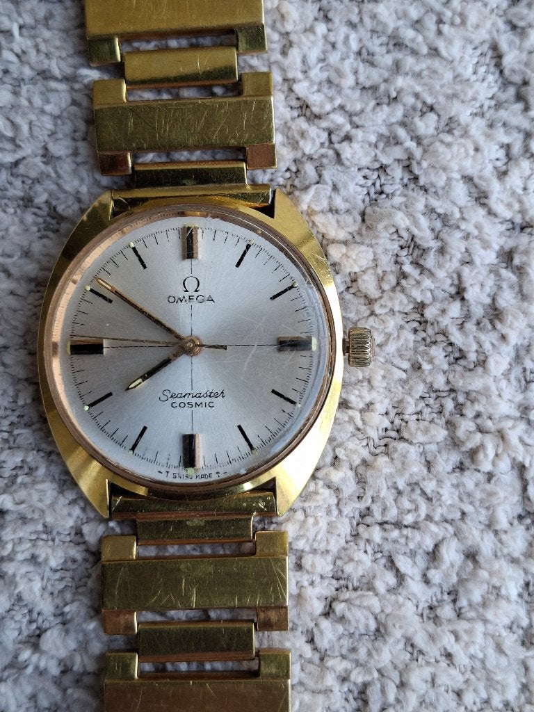 20 mg gouden omega seamaster cosmic 35016 sp jaren 60, Gebruikt, Overige materialen, Ophalen of Verzenden, Omega