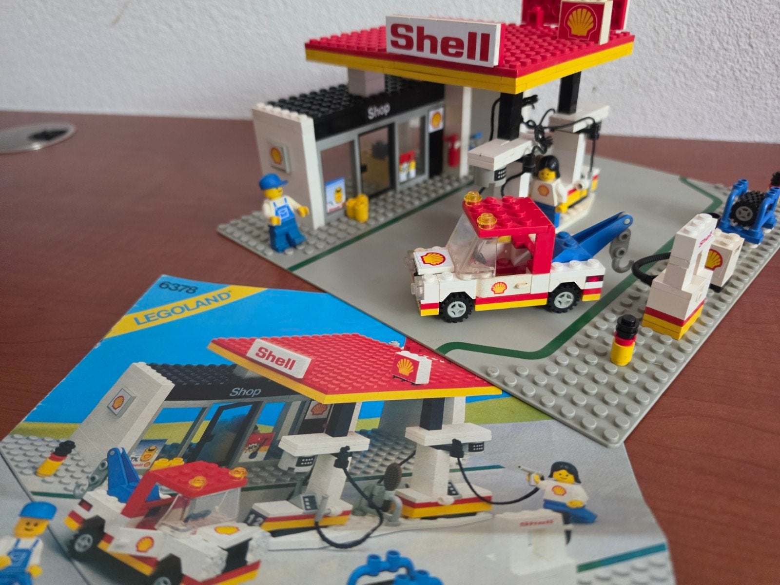 Lego 6378 Shell Service Station met instructies, Verzenden, Lego, Inclusief minifiguren, Complete set