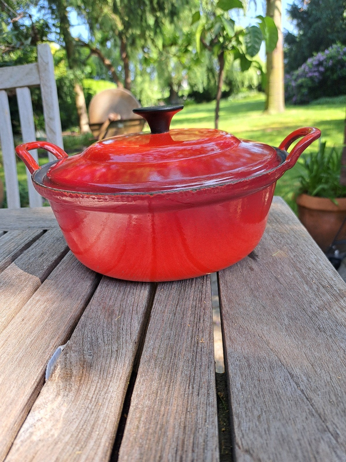 Gietijzeren kookpot Coussance / Le Creuset, Ophalen of Verzenden, Gietijzer, Koekenpan of Braadpan