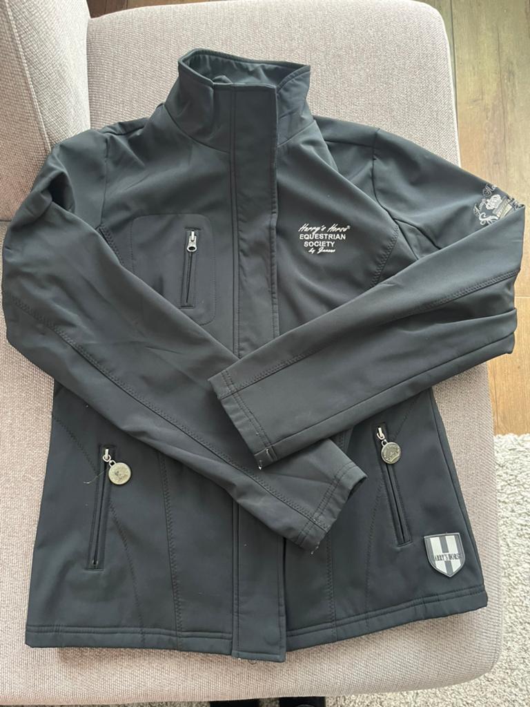 Harry’s Horse softshell jas zwart L / M, Dieren en Toebehoren, Ophalen of Verzenden, Zo goed als nieuw, Dressuur, Bovenkleding