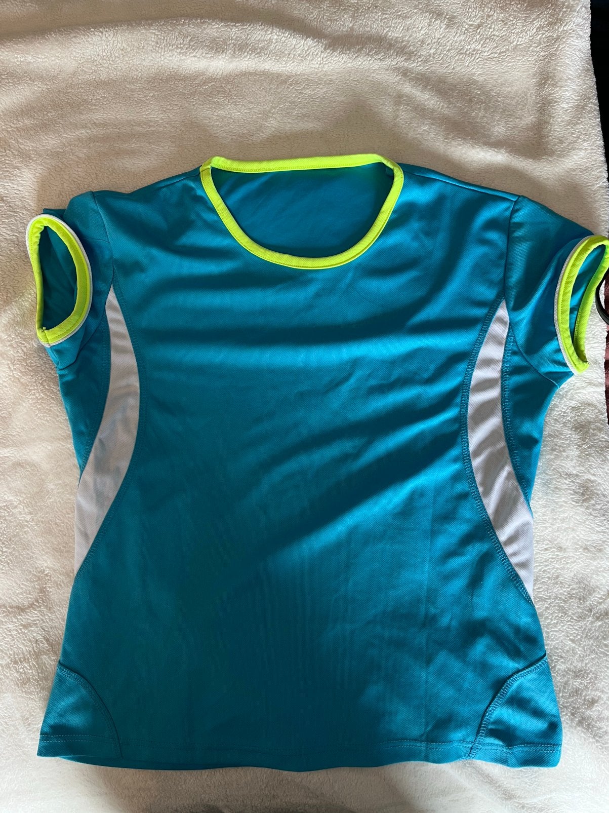 Dames sport shirt, Ophalen of Verzenden, Zo goed als nieuw, Maat 38/40 (M), Blauw