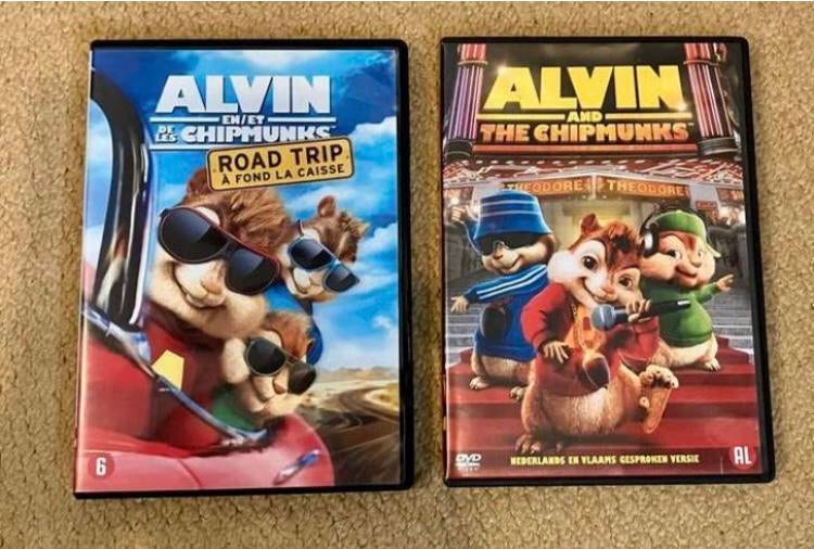 2 dvd’d Alvin & the chipmunks, Alle leeftijden, Ophalen of Verzenden, Zo goed als nieuw