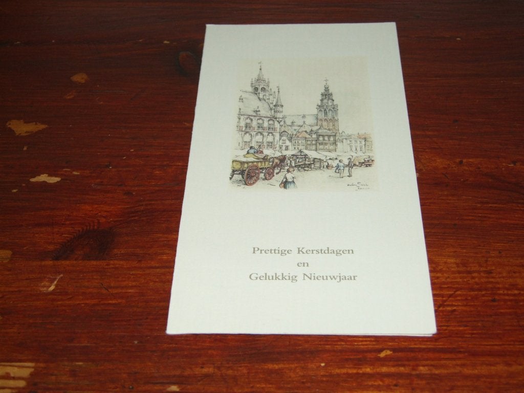 101- Anton Pieck Gouda- Prettige Kerstdagen en Gelukkig NJ, 1960 tot 1980, Gebruikt, Verzenden, Gebouw