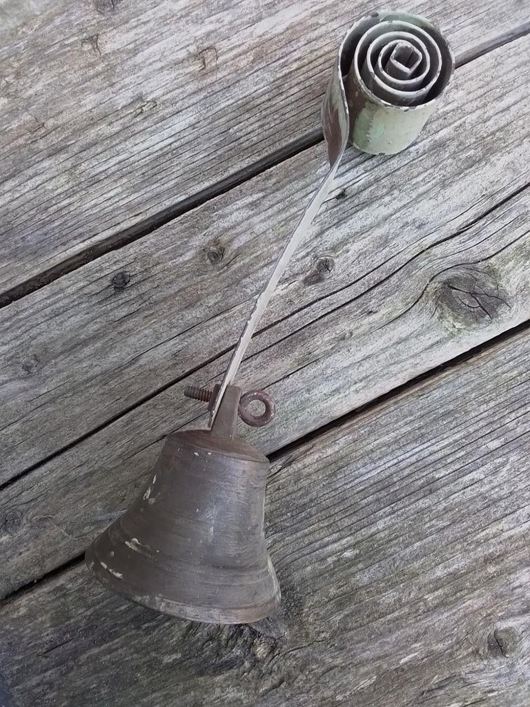 Antieke Franse bronze deurbel, Huis en Inrichting, Deurbellen, Ophalen of Verzenden