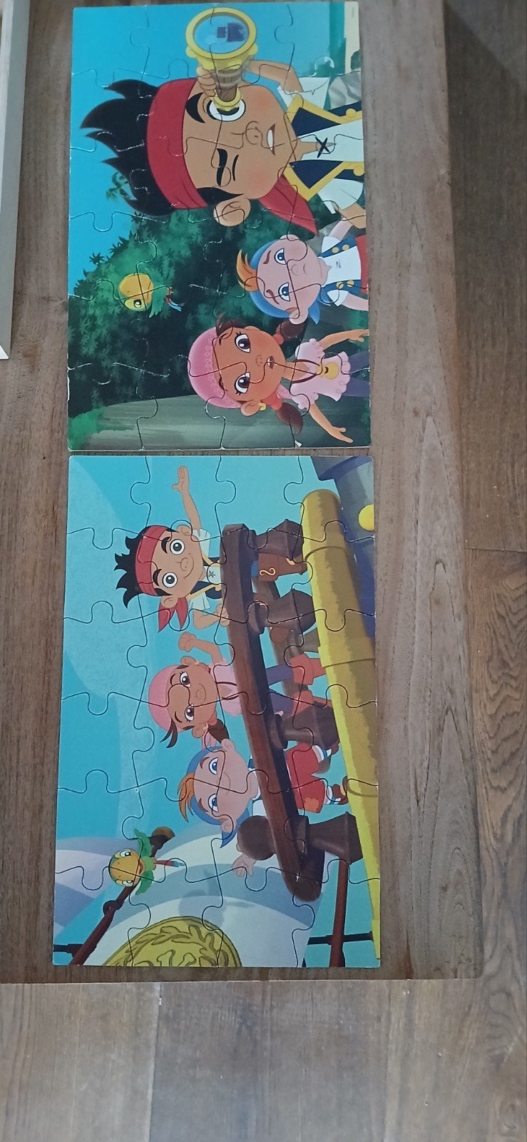 4 houten puzzels in bewaardoos, Ophalen, 10 tot 50 stukjes