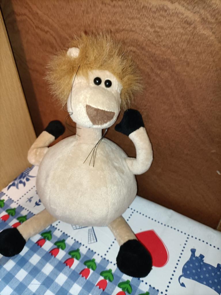 Witte Reus leeuw knuffel 32 cm groot, Ophalen of Verzenden, Zo goed als nieuw, Overige typen