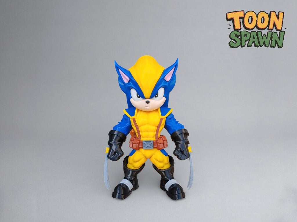 Sonic Wolverine – 28 cm – Mutant Mash‑up Figuur, Ophalen of Verzenden, Nieuw, Overige typen