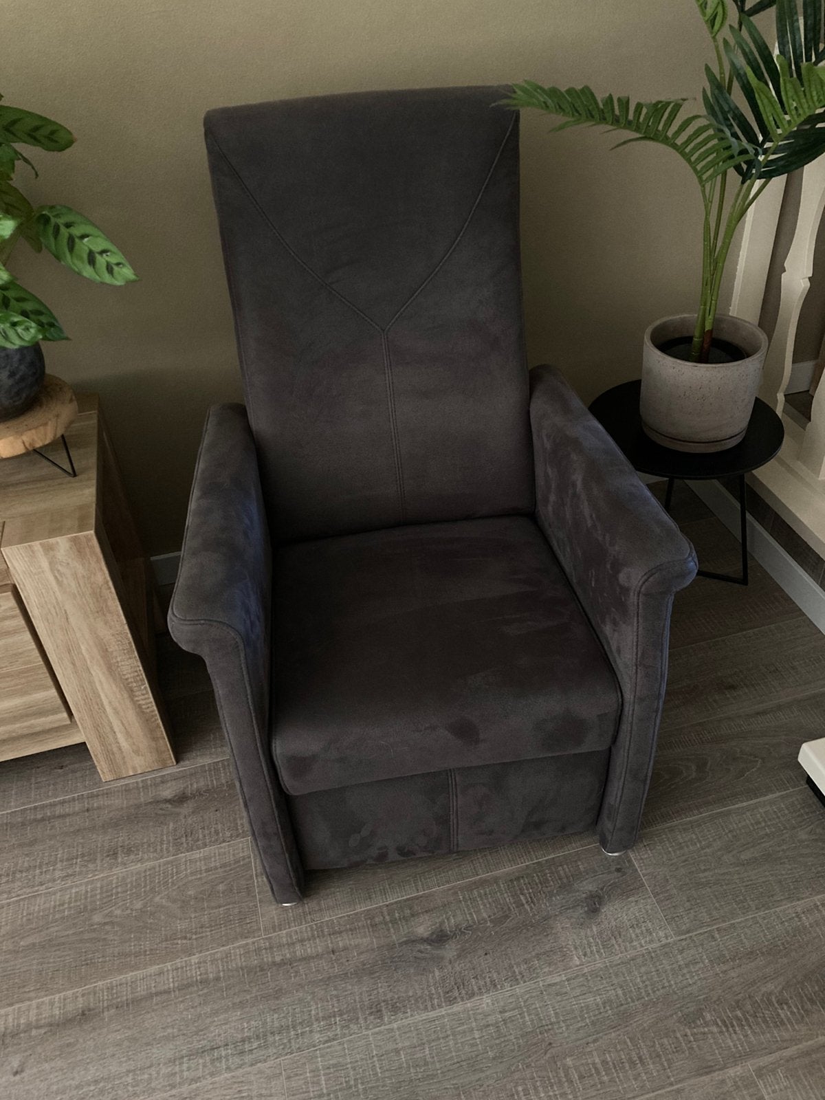Fauteuil grijs merk montel, Ophalen, Zo goed als nieuw, 75 tot 100 cm, 50 tot 75 cm