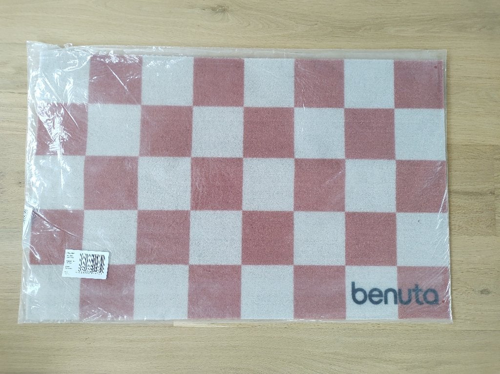 Checker Deurmat 50 x 80 cm - Terracotta Wit - Nieuwe, Tuin en Terras, Ophalen of Verzenden, Nieuw, Rubber, Binnen