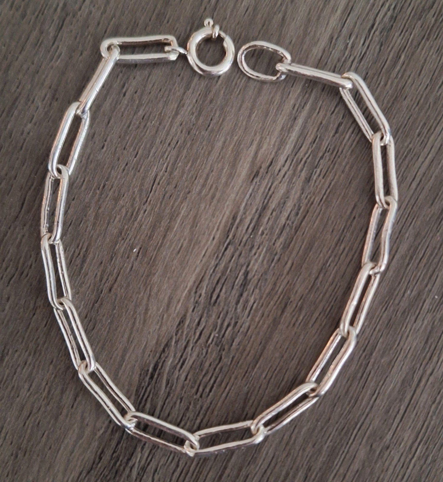 Schakel armbandje, Ophalen of Verzenden, Gebruikt, Zilver, Overige materialen