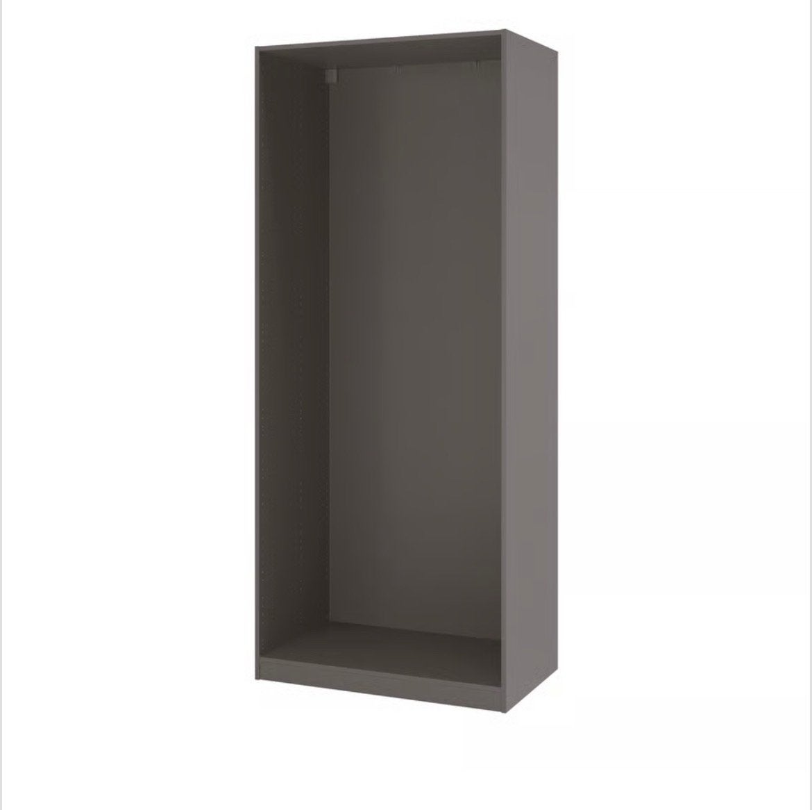 IKEA PAX Kledingkast + 2x stang 2x legplank - Donkergrijs, Ophalen, Met plank(en), Gebruikt, 200 cm of meer