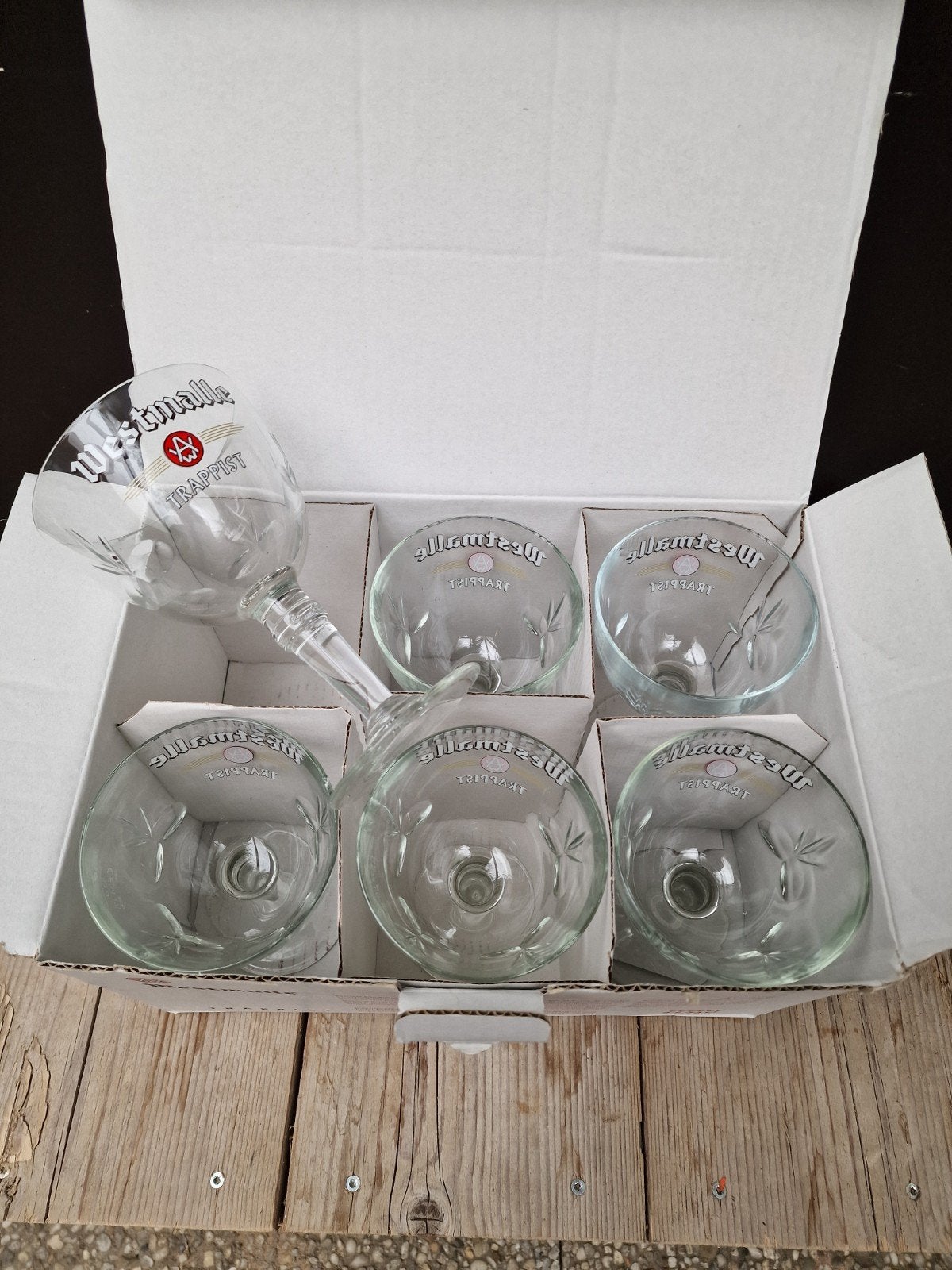 Westmalle Trappist bierglazen – 33 cl – 5 stuks, Verzamelen, Ophalen, Nieuw, Glas of Glazen, Overige merken