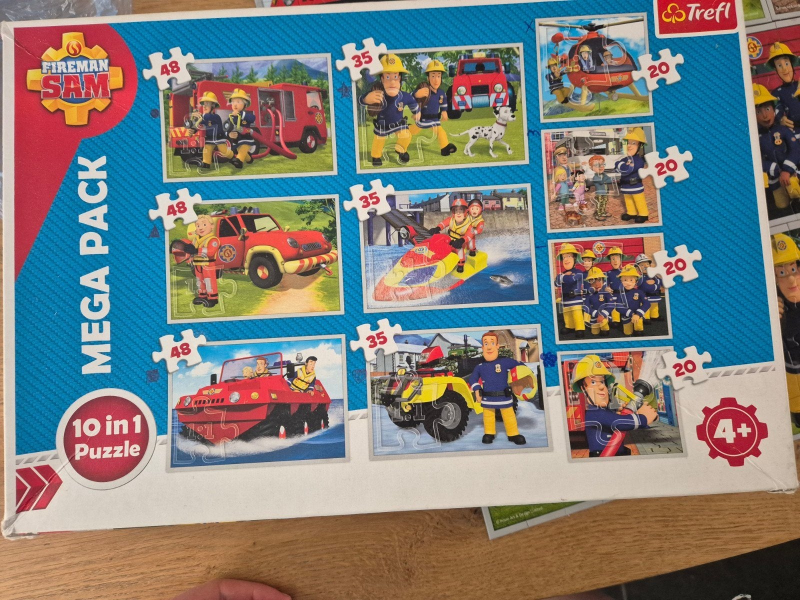 brandweerman sam puzzels, Ophalen, 10 tot 50 stukjes, Zo goed als nieuw, 4 tot 6 jaar