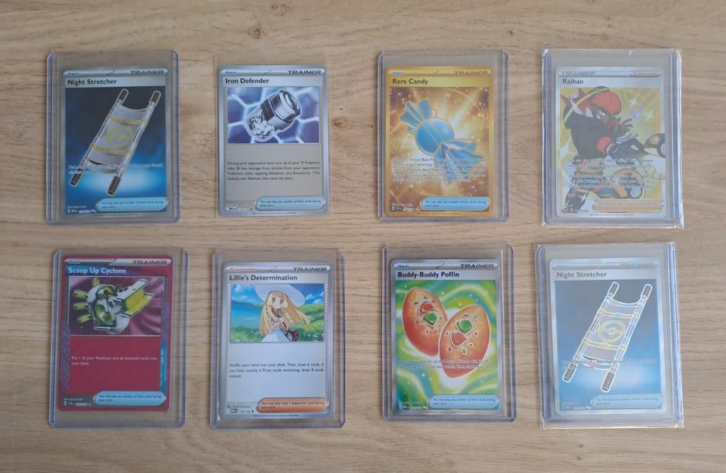 9 pokemon kaarten, Ophalen of Verzenden, Gebruikt, Meerdere kaarten
