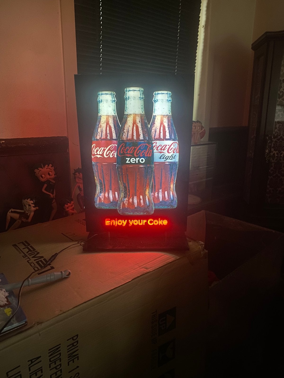 Lichtbak coca cola, Verzamelen, Ophalen, Zo goed als nieuw, Lichtbak of (neon) lamp
