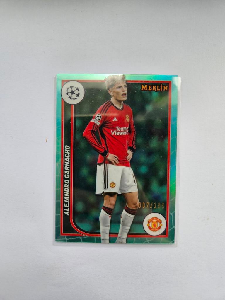 Alejandro Garnacho Merlin Topps 007/199, Ophalen of Verzenden, Zo goed als nieuw, Buitenlandse clubs, Spelerskaart