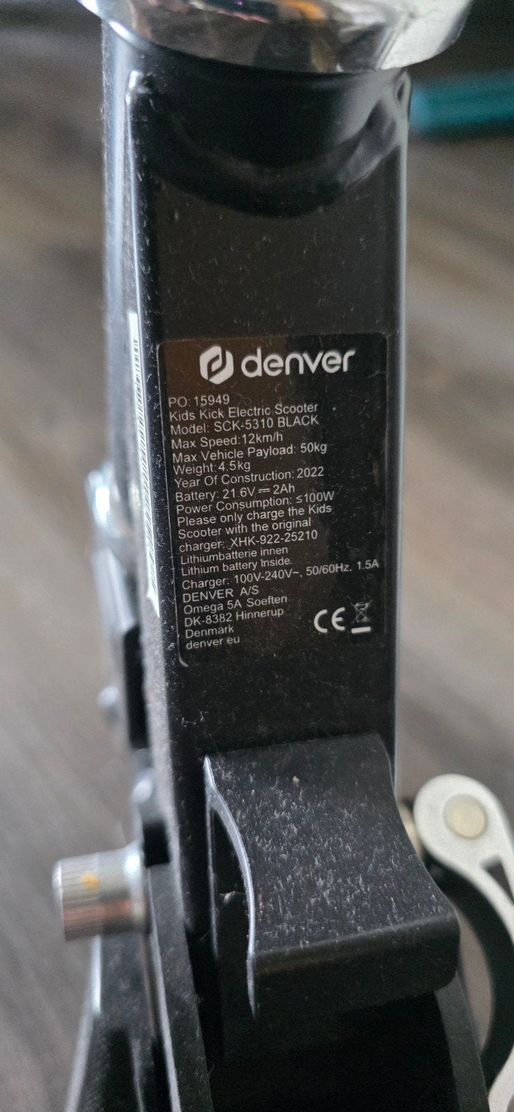 Denver elektrische kinderstep (SCK-5310) – Zwart, Ophalen of Verzenden, Zo goed als nieuw, Overige typen