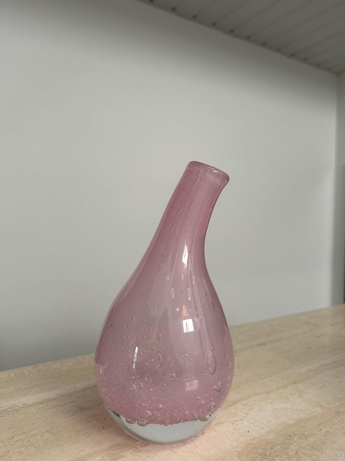 Fidrio vaas met gratis kunst bloem, Huis en Inrichting, Woonaccessoires | Vazen, Nieuw, Ophalen of Verzenden, Glas, Met patroon/structuur