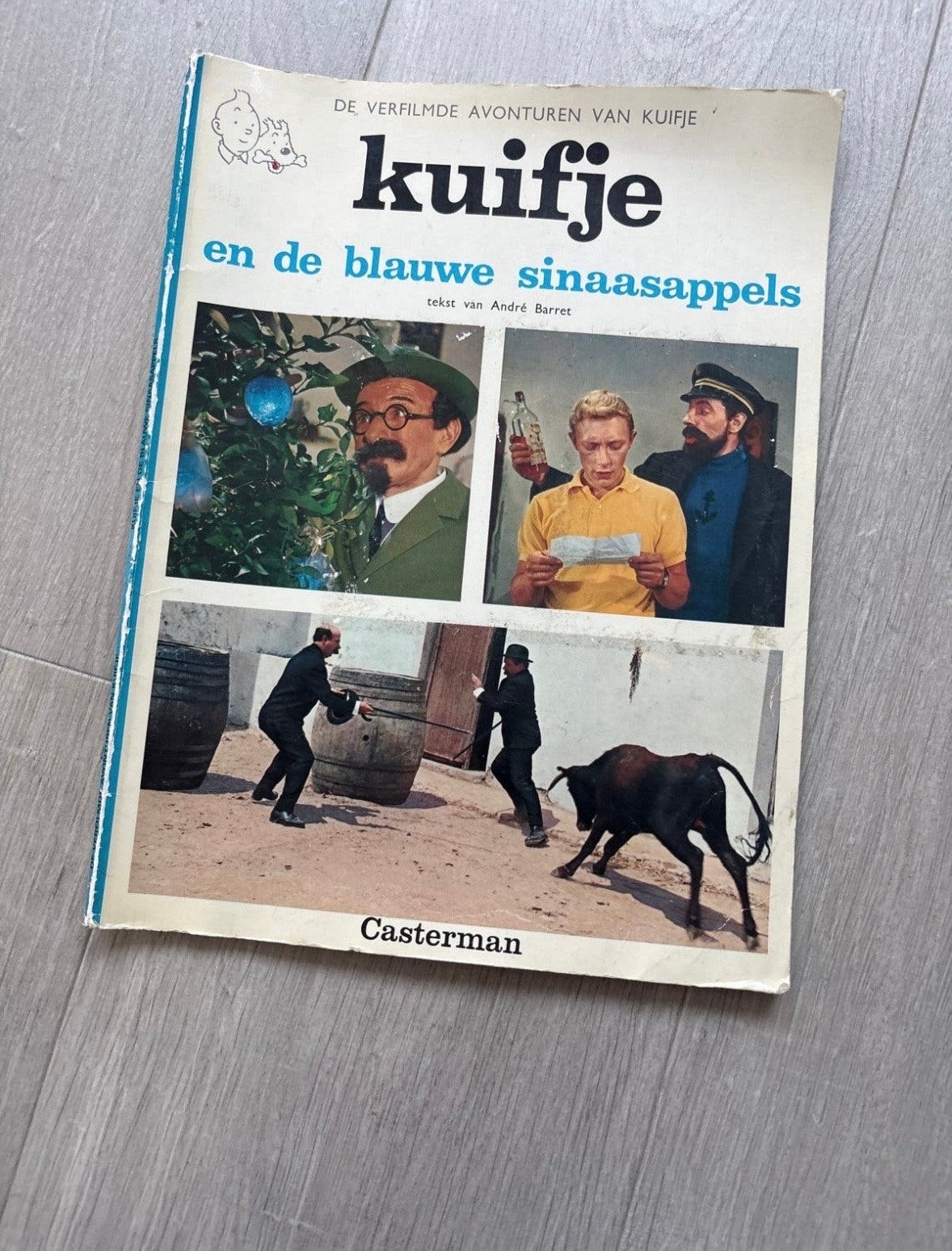 Kuifje en de blauwe sinaasappels - Casterman, Eén stripboek, Ophalen of Verzenden, Gelezen