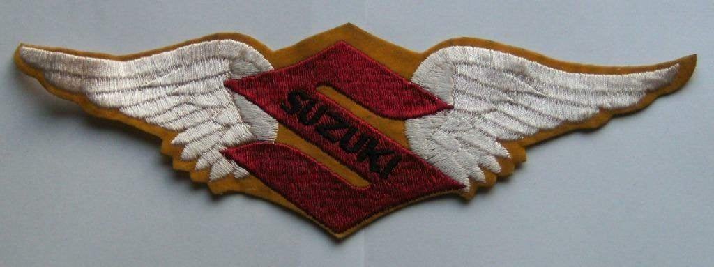 suzuki wing vintage patch badge opnaai embleem NOS, Ophalen of Verzenden, Nieuw, Motoren
