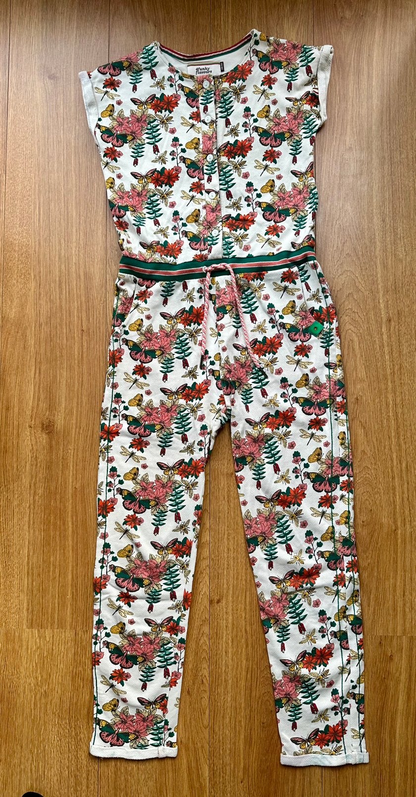 Prachtig katoenen jumpsuit 4FF 4 Funky Flavours 146-152, Ophalen of Verzenden, Zo goed als nieuw, Meisje, Setje