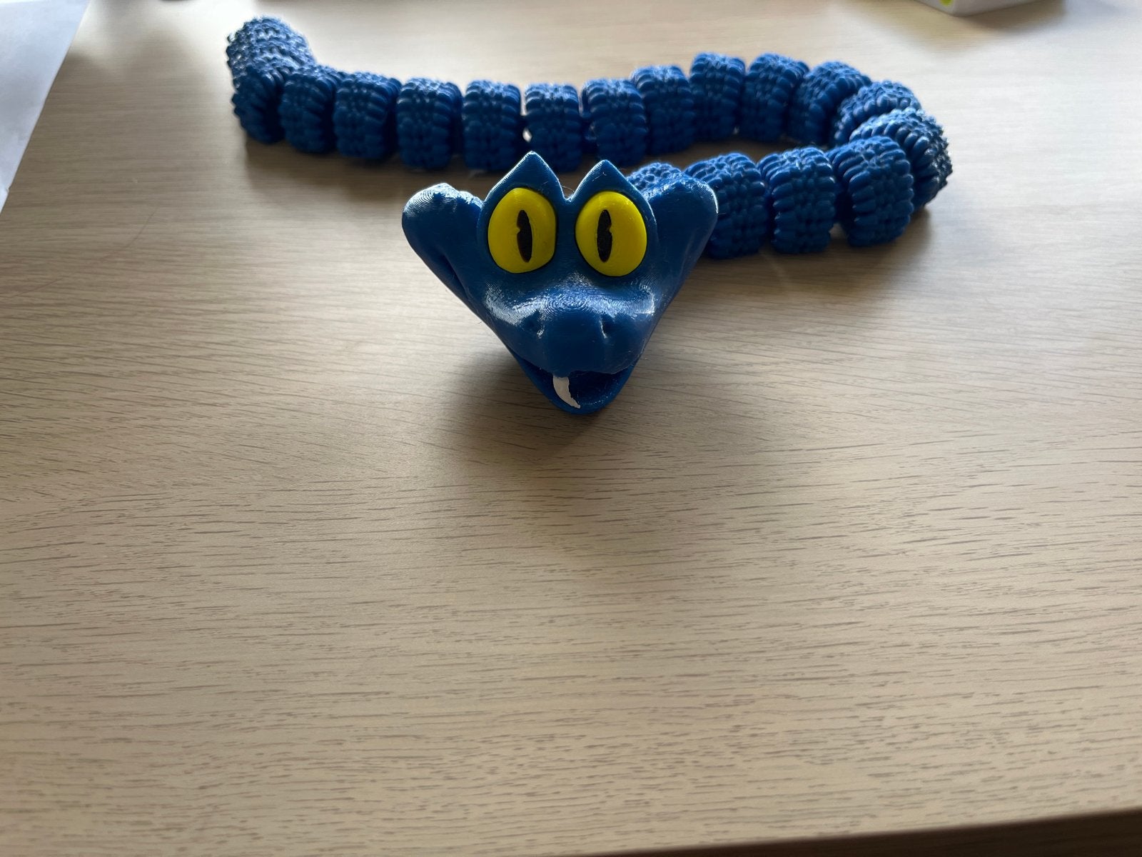 Blauwe 3D-geprinte slang speelgoed, Ophalen of Verzenden, Nieuw, Jongen of Meisje