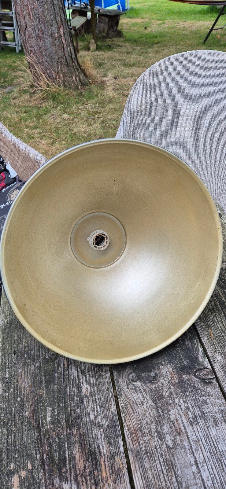 Set van 2 Vintage Industriële Hanglampen - Zwart Metaal, Huis en Inrichting, Lampen | Hanglampen, Ophalen, Gebruikt, Metaal