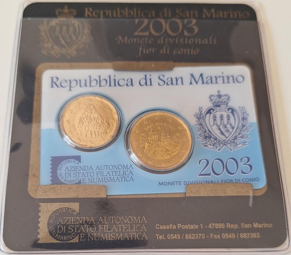 San Marino Coincard 2003 - UNC, Verzenden, San Marino, Overige waardes, Setje