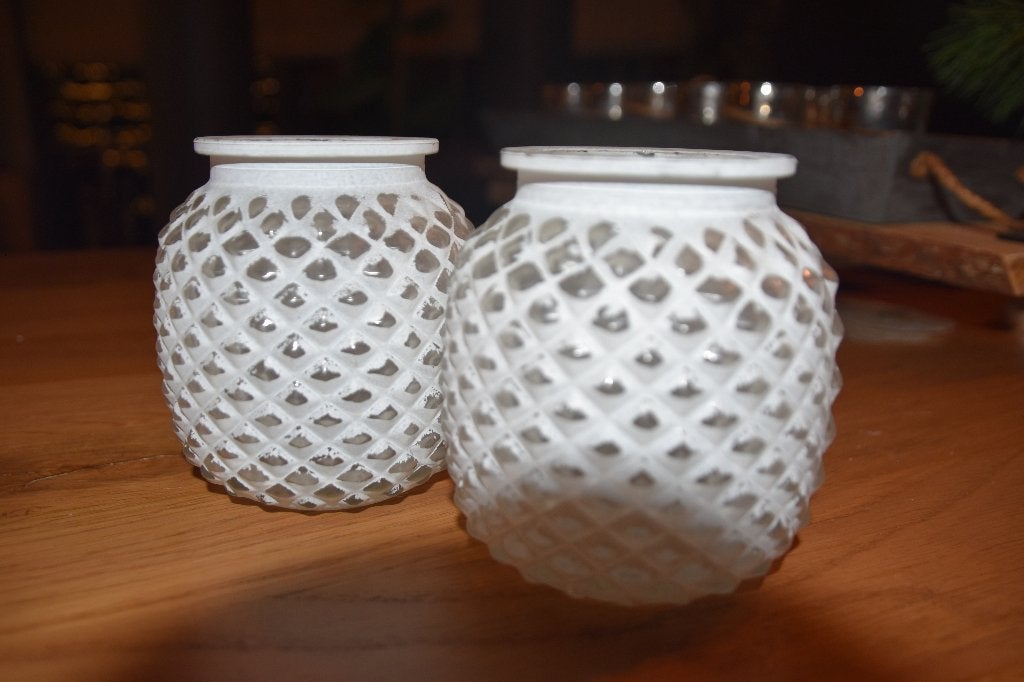 Set van witte theelichtjes, 10 cm, Waxinelichthouder, Ophalen of Verzenden, Wit
