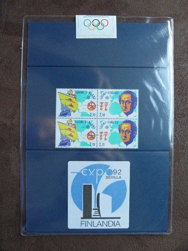 Presentatiemapje postzegels Finland  expo Sevilla 1992, Ophalen of Verzenden, Finland, Postfris