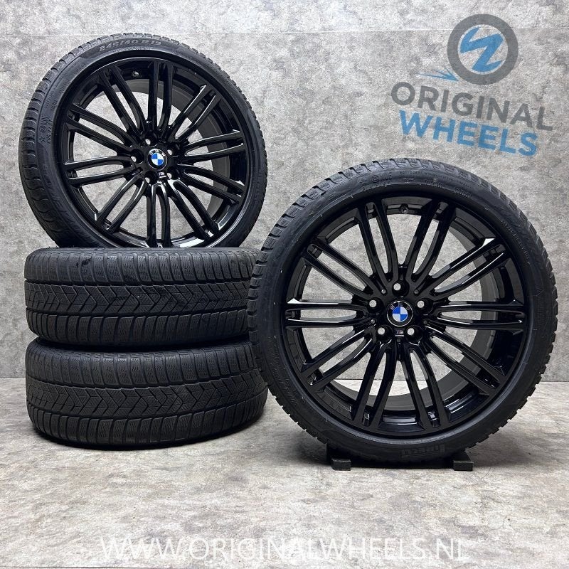 19 inch originele velgen + winterbanden BMW 5 serie 664 M, 19 inch, -, -, Banden en Velgen