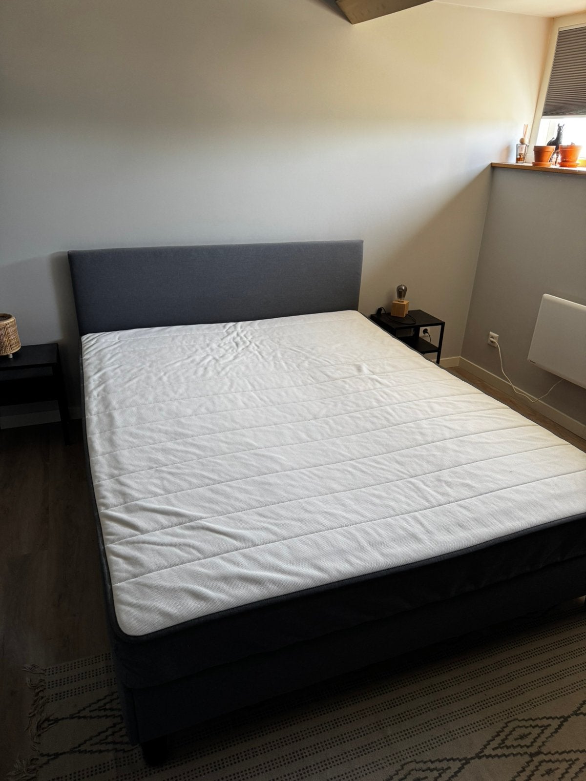 SÄBÖVIK boxspring, Ophalen, Tweepersoons, 140 cm, Zo goed als nieuw