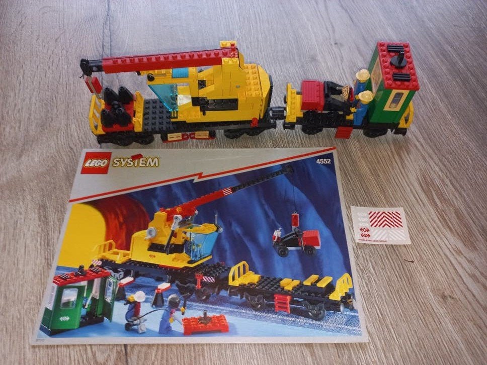 Lego System 4552 - Vrachtwagen met kraan en wagon, City, Lego, Inclusief instructies, Ophalen of Verzenden