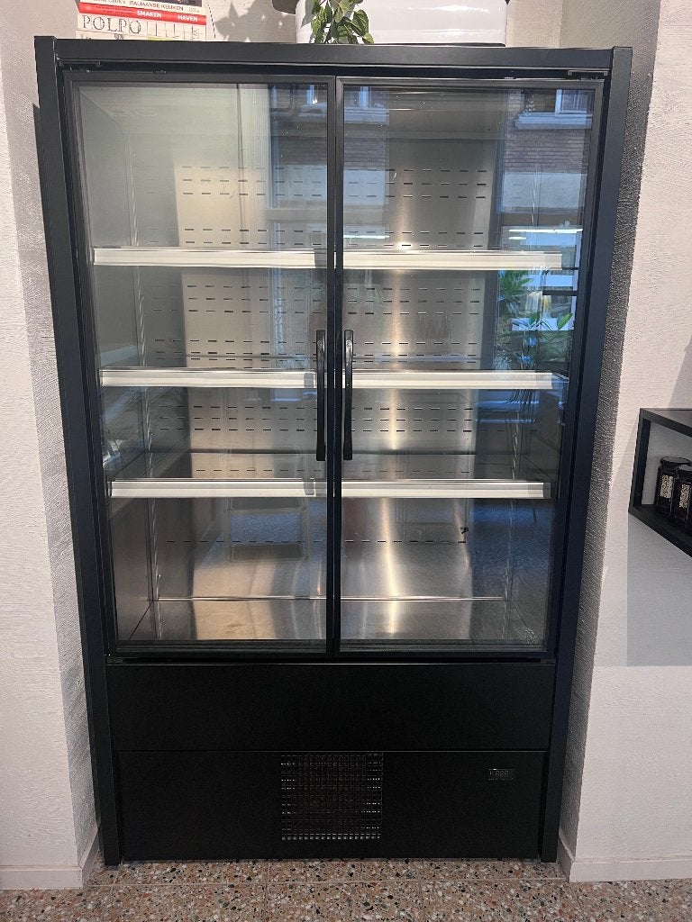 Diamond Gekoeld Wandmeubel glazen deuren ZWART - MD12/B5-R2P, Ophalen, Nieuw zonder verpakking, Koelen en Vriezen