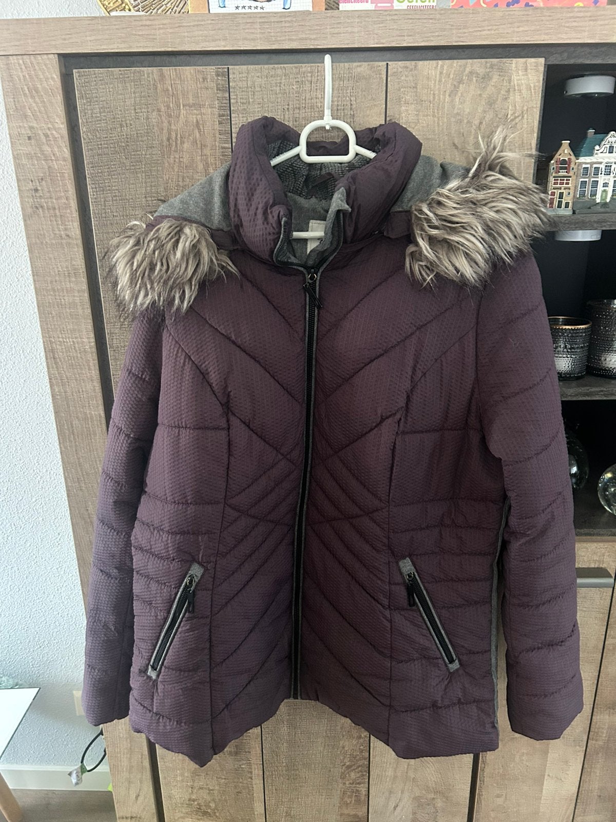 Winterjas Miss Etam XL, Ophalen of Verzenden, Gedragen, Maat 46/48 (XL) of groter, Paars