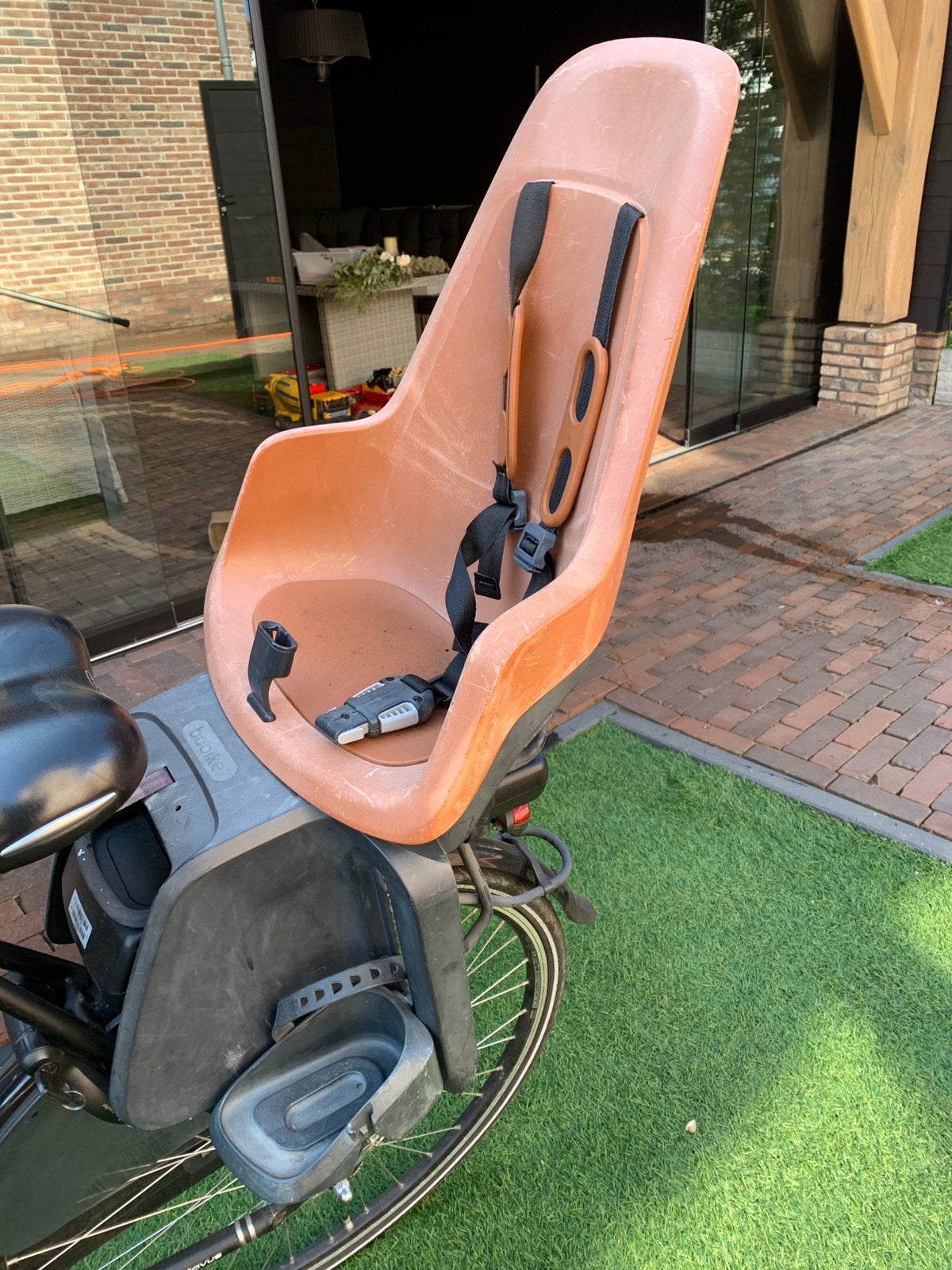 Bobike one fiets achterzitje, Ophalen of Verzenden, Gebruikt