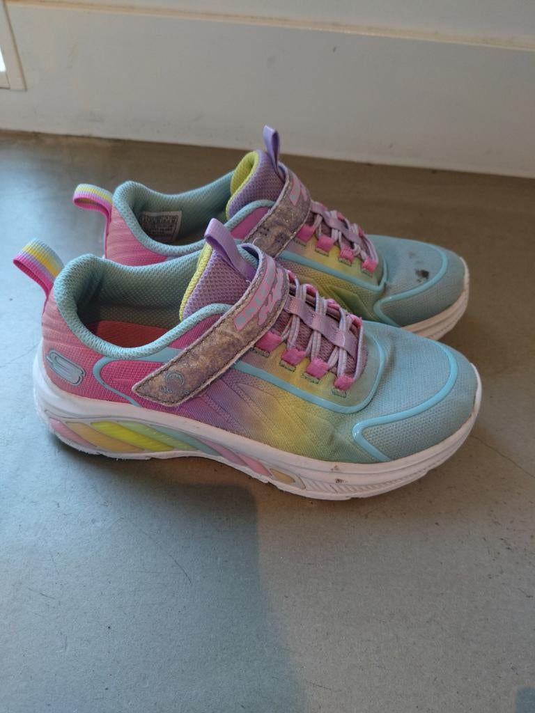 Skechers regenboog sneakers maat 33, Ophalen, Gebruikt, Meisje, Sportschoenen