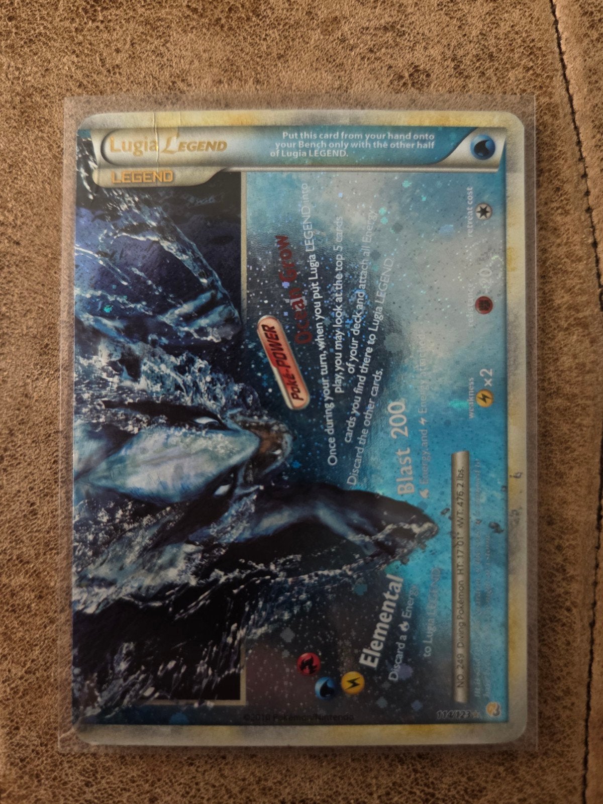 Lugia LEGEND Pokémon kaart - Zeer zeldzaam, Ophalen of Verzenden, Gebruikt, Losse kaart, Foil