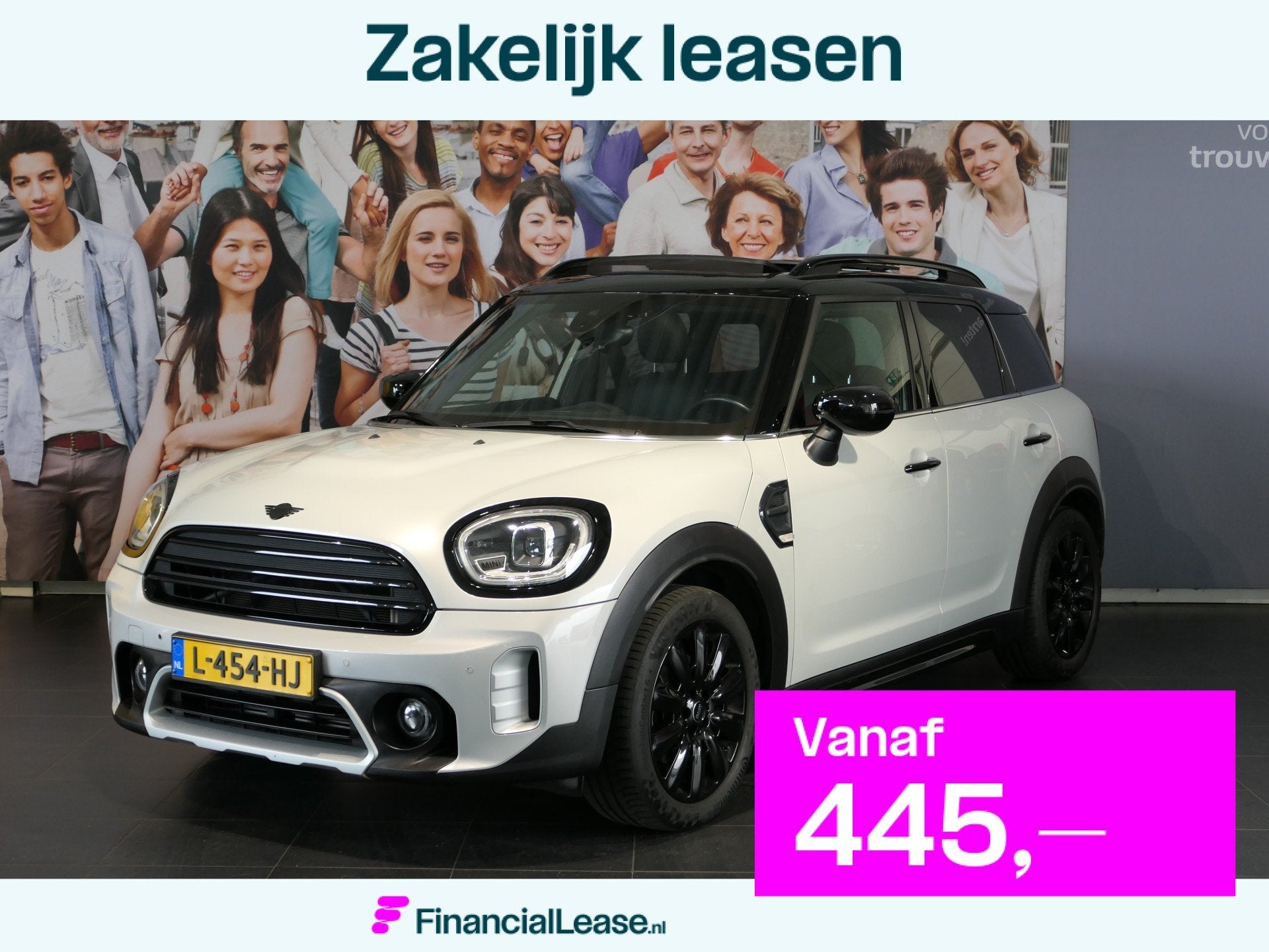 MINI Countryman Mini 1.5 Cooper MINI Yours - Occasion Lease, 136 pk, Gebruikt, Countryman, Wit