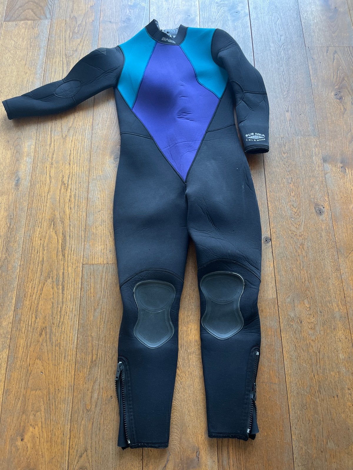 Sub Aqua Wetsuit - Maat S/M - Zwart/Blauw/Paars, Ophalen, Gebruikt, Dame of Heer, Wetsuit