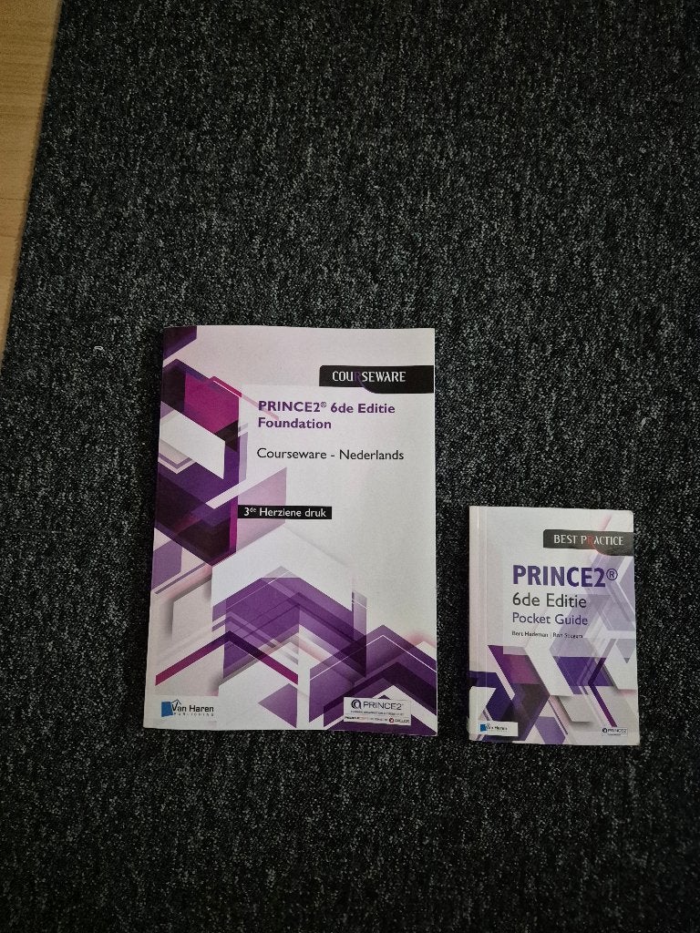 PRINCE2 6e editie set: courseware + pocketguide, Boeken, Ophalen of Verzenden, Beta, Gelezen, Niet van toepassing