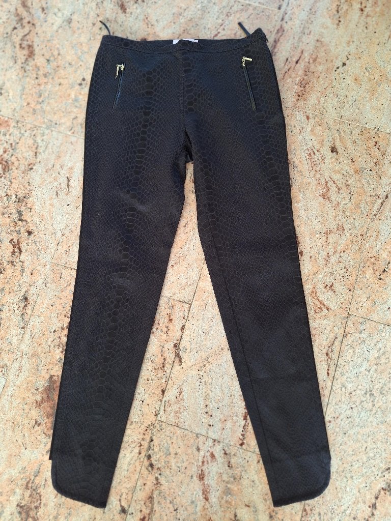 Ted Baker zwarte legging broek slangen print 2 38 M, Verzenden, Zwart, Zo goed als nieuw, Maat 36 (S)