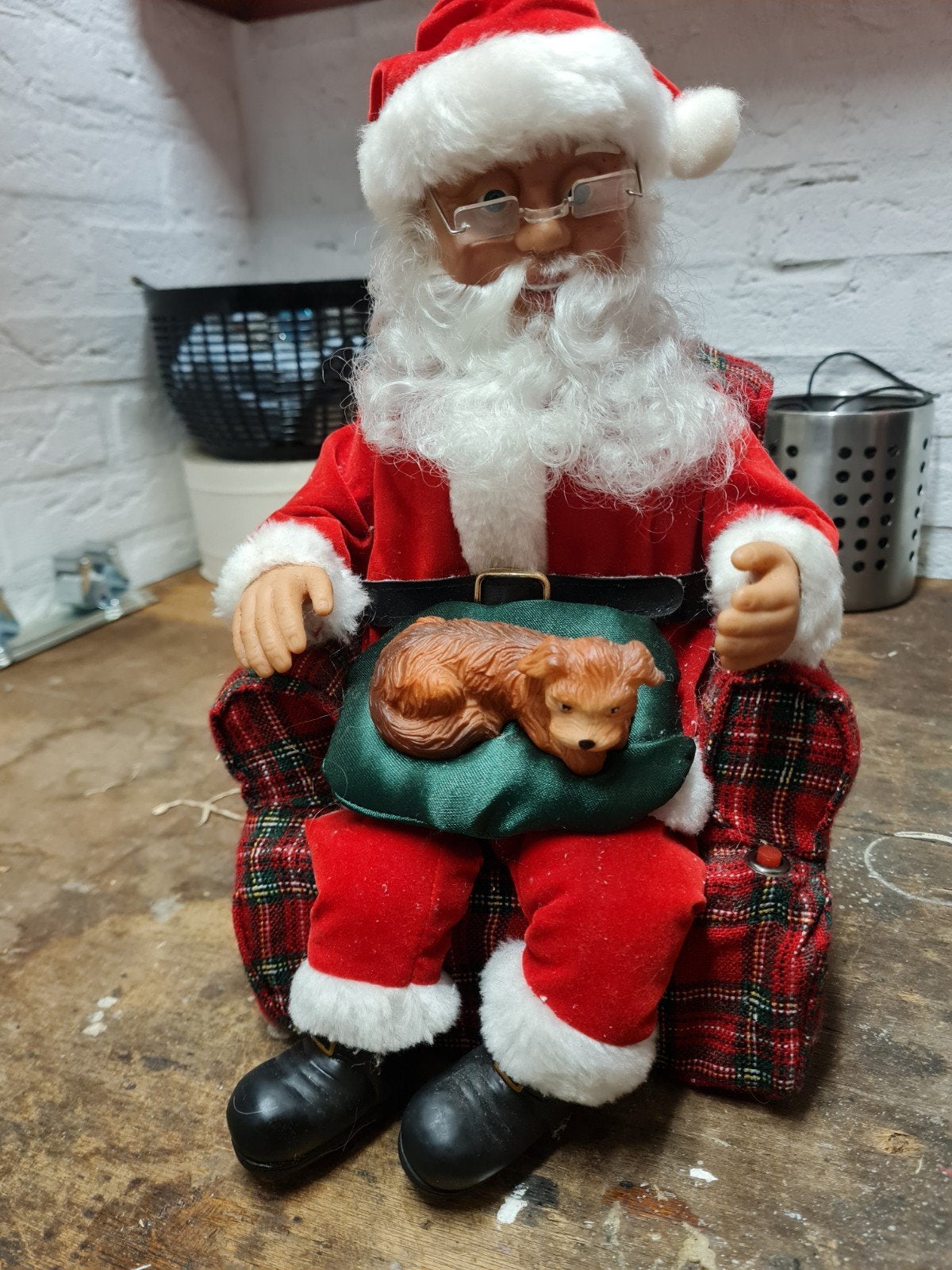 leuke kerstman met hond die kan blaffen 1995, Ophalen of Verzenden