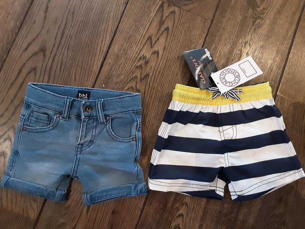Beebielove korte broek claesens zwemshort nieuw maat 56 62, Ophalen of Verzenden, Jongetje