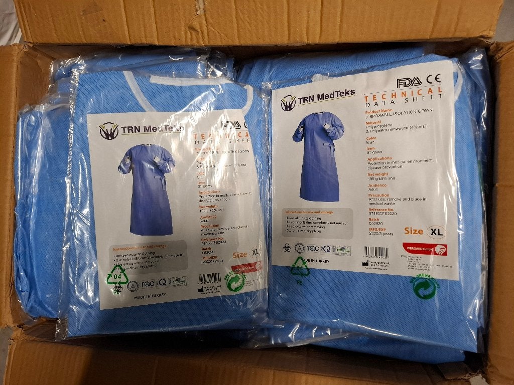 TRN MedTeks wegwerp overall disposable isolation gown XL, Ophalen of Verzenden, Nieuw