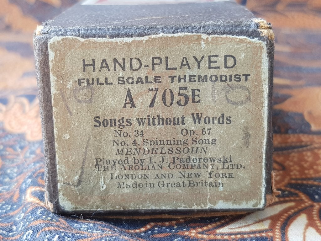Antieke Mendelsohn muziekrol uit Engeland in de doos 32 cm., Ophalen of Verzenden