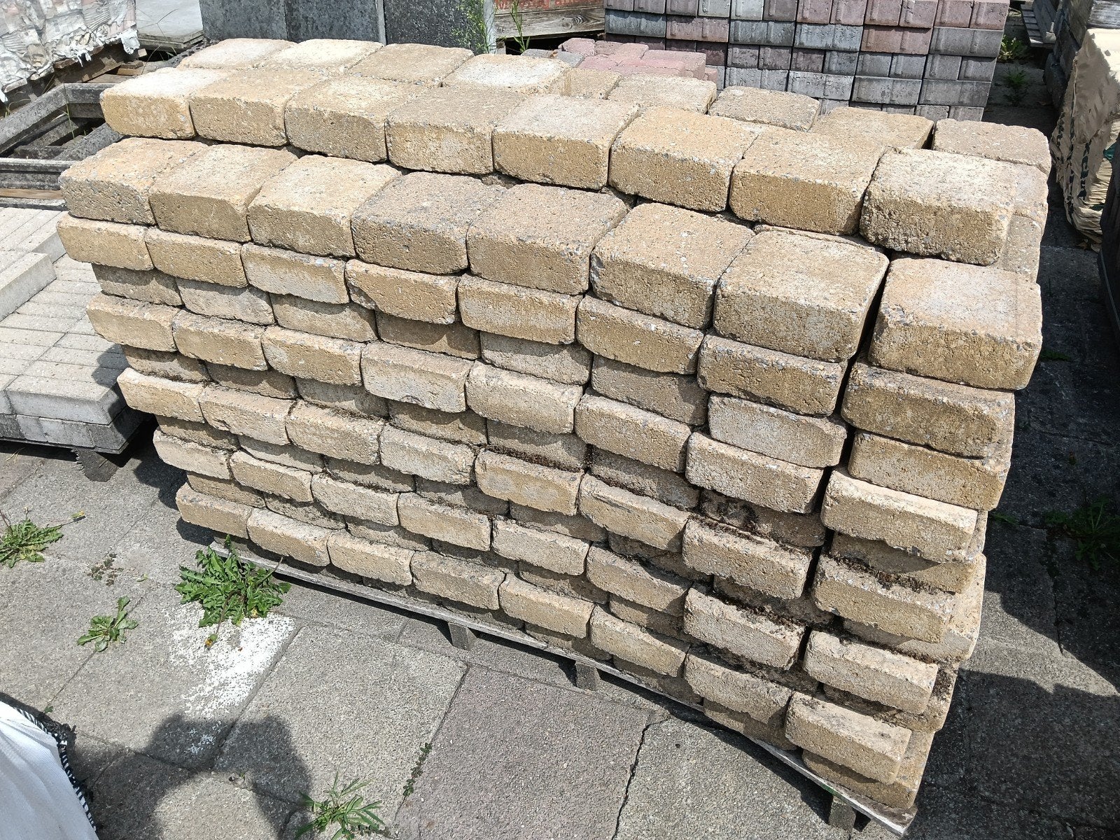 15x15x6 getrommeld geel genuanceerd, Ophalen, Gebruikt, Overige typen, 10 m² of meer