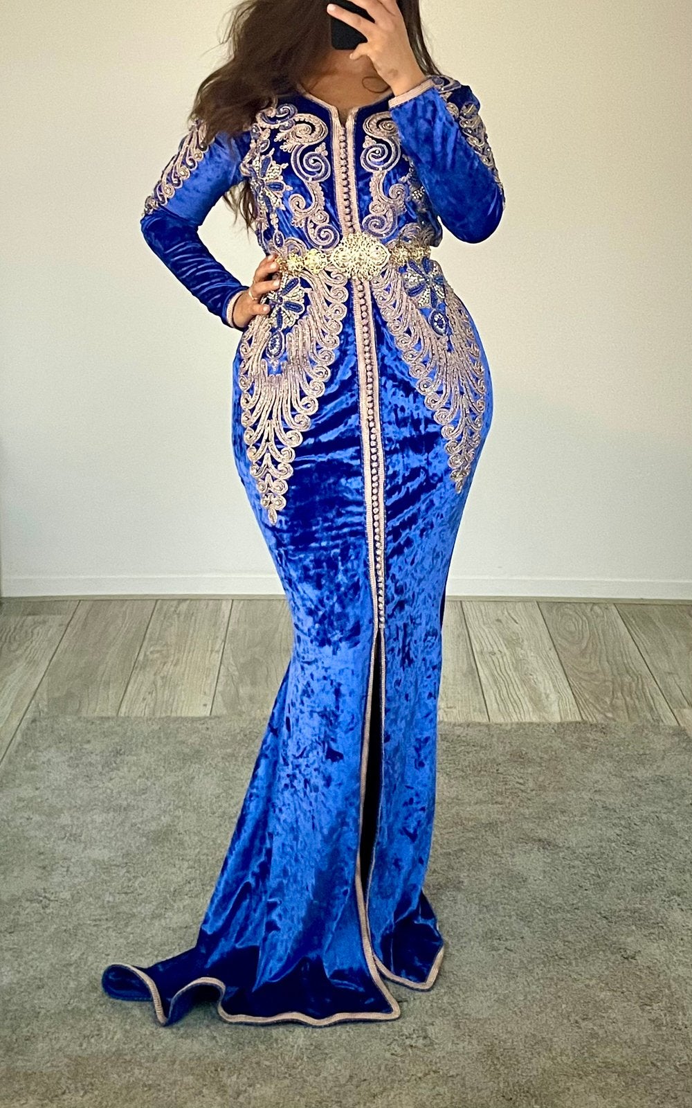 Caftan XS/S, Overige typen, Blauw, Ophalen of Verzenden, Zo goed als nieuw